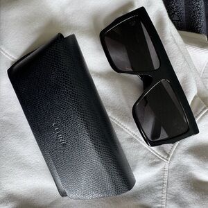 Celine Black Sunglasses with Gold Accents